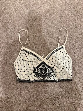 Free People Embroidered Beaded Bralette